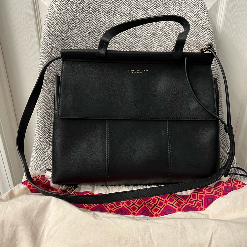 Used Tory Burch T-Satchel - Black
